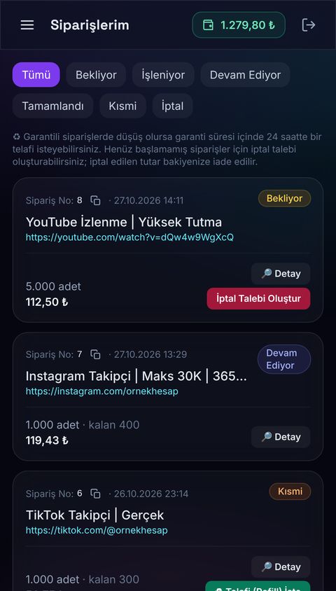 Siparişini takip et ekran görüntüsü